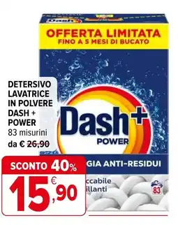 Iperal Detersivo lavatrice in polvere dash + power offerta