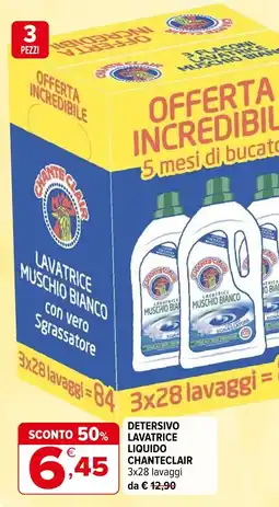 Iperal Detersivo lavatrice liquido CHANTECLAIR offerta