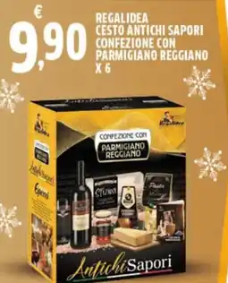 Orizzonte Supermercati Regalidea cesto antichi sapori confezione con parmigiano reggiano x 6 offerta