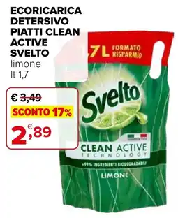Iperal Ecoricarica detersivo piatti clean active SVELTO offerta