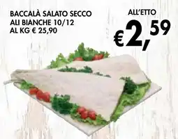 èccoMI Baccalà salato secco ali bianche 10/12 offerta