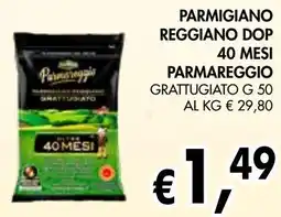 èccoMI Parmigiano reggiano dop 40 mesi parmareggio grattugiato offerta