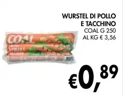èccoMI Wurstel di pollo e tacchino COAL offerta