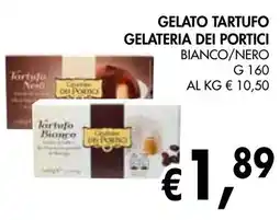 èccoMI Gelato tartufo gelateria dei portici bianco/nero offerta