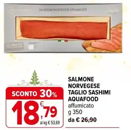 Iperal Salmone norvegese taglio sashimi aquafood offerta