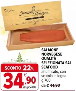 Iperal Salmone norvegese qualità selezionata sal seafood offerta