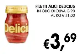 èccoMI Filetti alici delicius in olio di oliva offerta