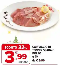 Iperal Carpaccio di tonno, spada o polpo offerta