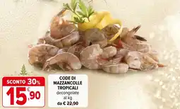 Iperal Code di mazzancolle tropicali offerta