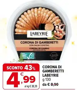 Iperal Corona di gamberetti labeyrie offerta
