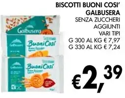 èccoMI Biscotti buoni cosi' galbusera senza zuccheri aggiunti offerta