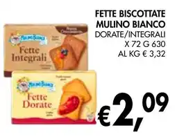 èccoMI Fette biscottate mulino bianco dorate/integrali offerta