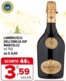 Iperal Lambrusco dell'emilia igp MARCELLO offerta