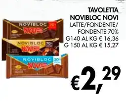 èccoMI Tavoletta novibloc novi latte/fondente/ offerta