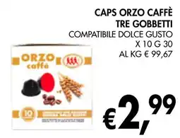 èccoMI Caps orzo caffè tre gobbetti compatibile dolce gusto offerta