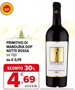 Iperal Primitivo di manduria dop NOTTE ROSSA offerta
