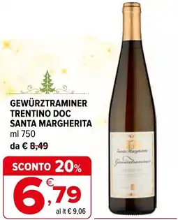 Iperal Gewürztraminer trentino doc SANTA MARGHERITA offerta