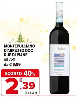 Iperal Montepulciano d'abruzzo doc RUE DI PIANE offerta