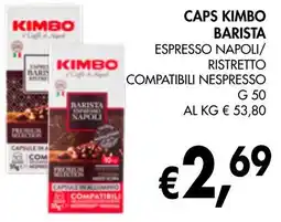 èccoMI Caps kimbo barista espresso napoli/ ristretto compatibili nespresso offerta