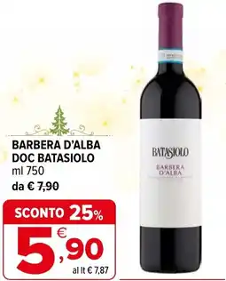 Iperal Barbera d'alba doc BATASIOLO offerta