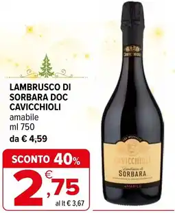 Iperal Lambrusco di sorbara doc CAVICCHIOLI offerta