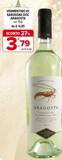 Iperal Vermentino di sardegna doc ARAGOSTA offerta