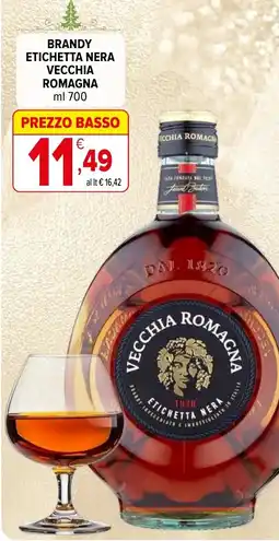 Iperal Brandy etichetta nera VECCHIA ROMAGNA offerta