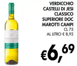 èccoMI Verdicchio castelli di jesi classico superiore doc marotti campi offerta