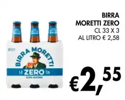 èccoMI Birra moretti zero offerta