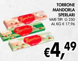 èccoMI Torrone mandorla SPERLARI offerta