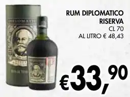 èccoMI Rum diplomatico riserva offerta