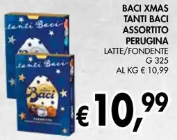 èccoMI Baci xmas tanti baci assortito perugina latte/fondente offerta