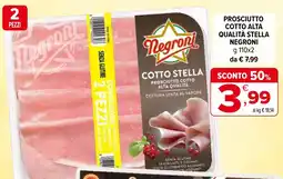 Iperal Prosciutto cotto alta qualità stella NEGRONI offerta