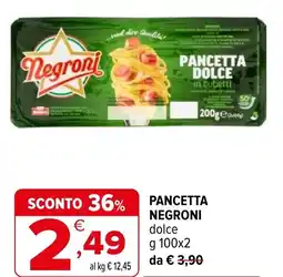 Iperal Pancetta NEGRONI offerta