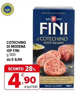 Iperal Cotechino di modena igp FINI offerta