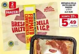 Iperal Bresaola della valtellina igp PANZERI offerta