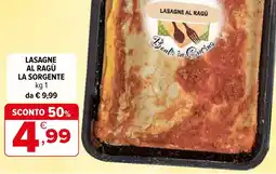 Iperal Lasagne al ragù LA SORGENTE offerta