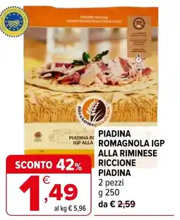 Iperal Piadina romagnola igp alla riminese RICCIONE PIADINA offerta