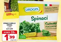 Iperal Spinaci cubello OROGEL offerta