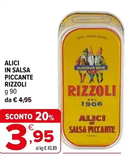 Iperal Alici in salsa piccante RIZZOLI offerta