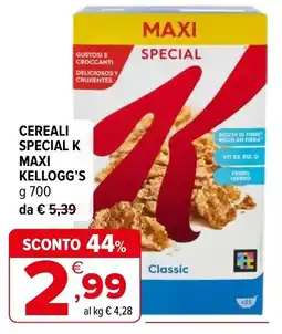 Iperal Cereali special k maxi KELLOGG'S offerta