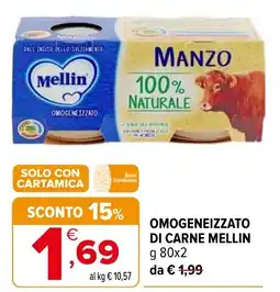 Iperal Omogeneizzato di carne MELLIN offerta