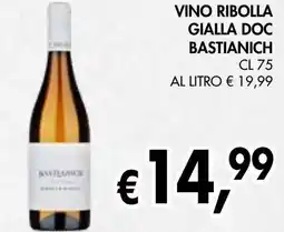 èccoMI Vino ribolla gialla doc bastianich offerta