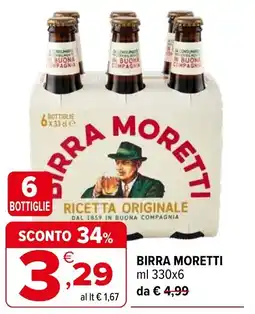 Iperal Birra MORETTI offerta