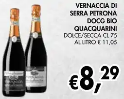 èccoMI Vernaccia di serra petrona docg bio quacquarini dolce/secca offerta