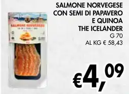 èccoMI Salmone norvegese con semi di papavero e quinoa the icelander offerta