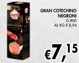 èccoMI Gran cotechino NEGRONI offerta