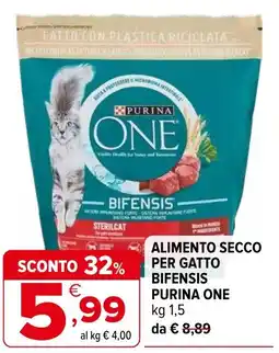 Iperal Alimento secco per gatto bifensis PURINA ONE offerta