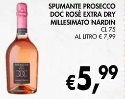èccoMI Spumante prosecco doc rosè extra dry millesimato nardin offerta