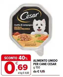 Iperal Alimento umido per cane CESAR offerta